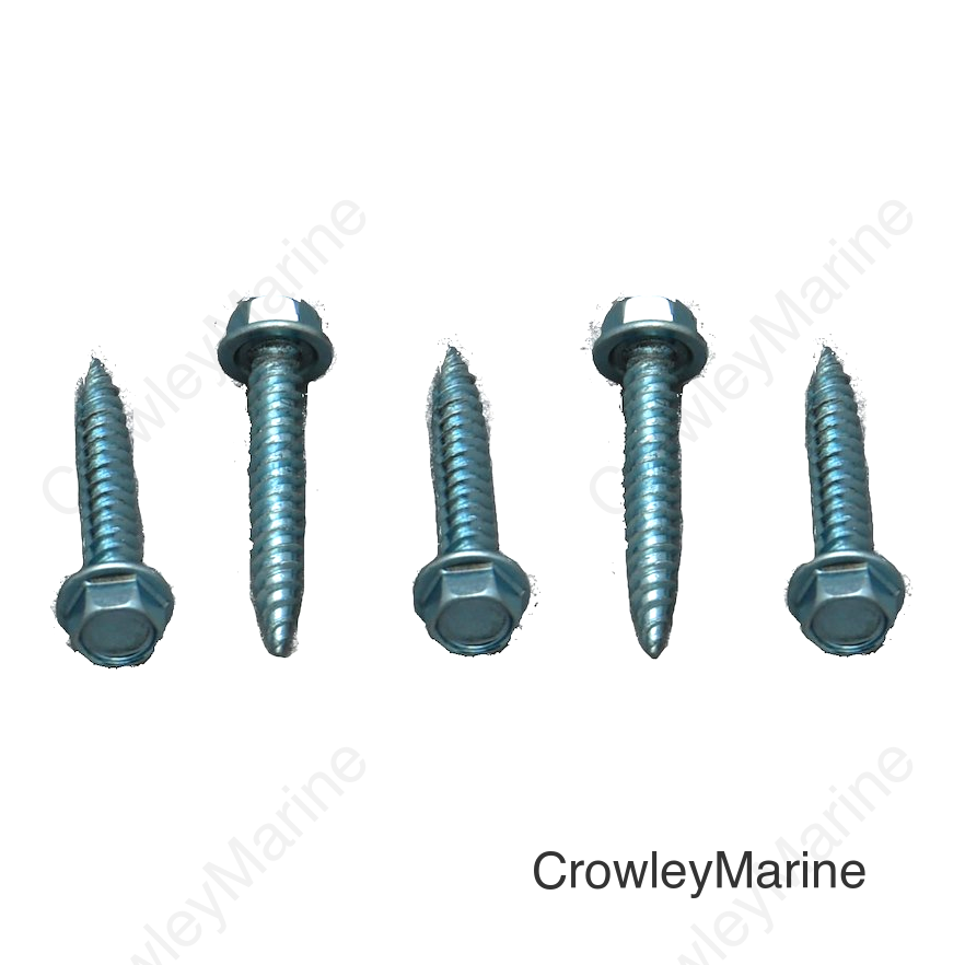 AP Products 012TR5008X1 Hex Washer Head Screw, 8 x 1, Zinc, 500/pk