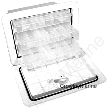 Tackle Center w/3 Trays, White