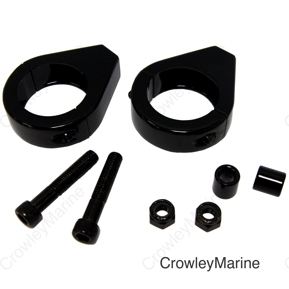 TURNSIGNAL CLAMPS 41MM PR BLACK