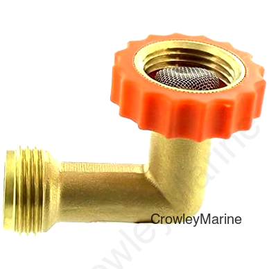 HOSE SAVER 90°, BRASS, LEAD-FREE, PKGD (RV0000550)