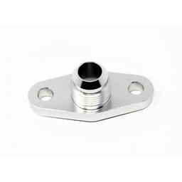 Torque Solution Billet Offset Oil Drain Flange w/ Integrated -10AN Flange: T3/T4 & PTE/Borg Turbo thumbnail-0
