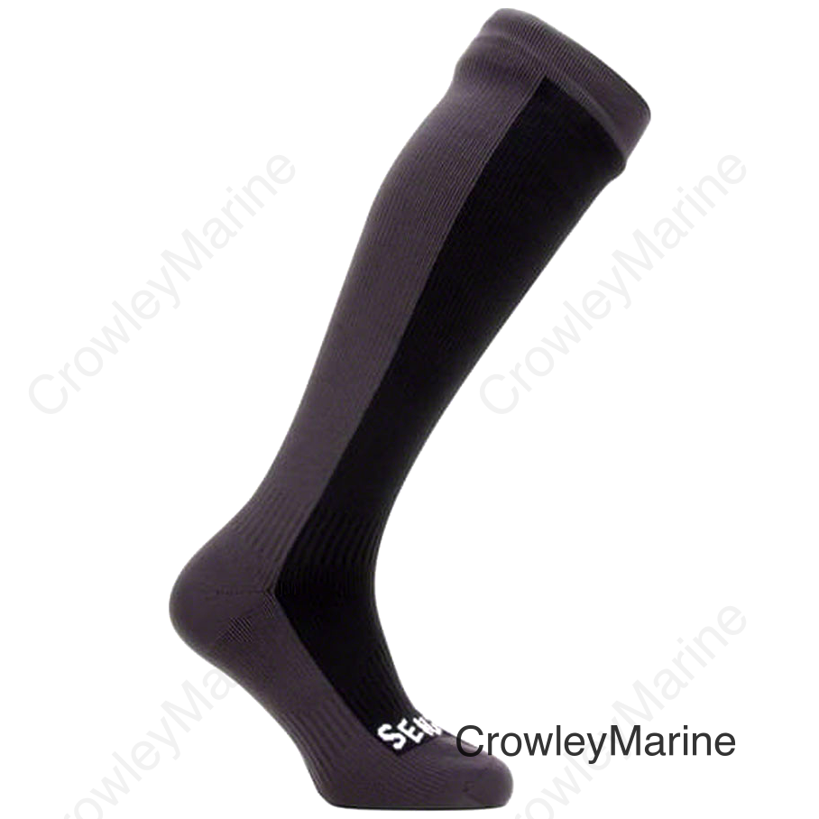 SealSkinz Worstead Waterproof Knee Socks - Black/Gray Small