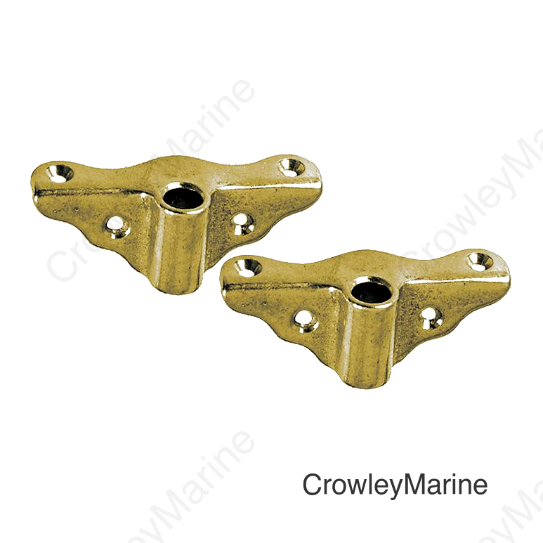 Rowlock Socket Bronze Edge Mount, Pr.