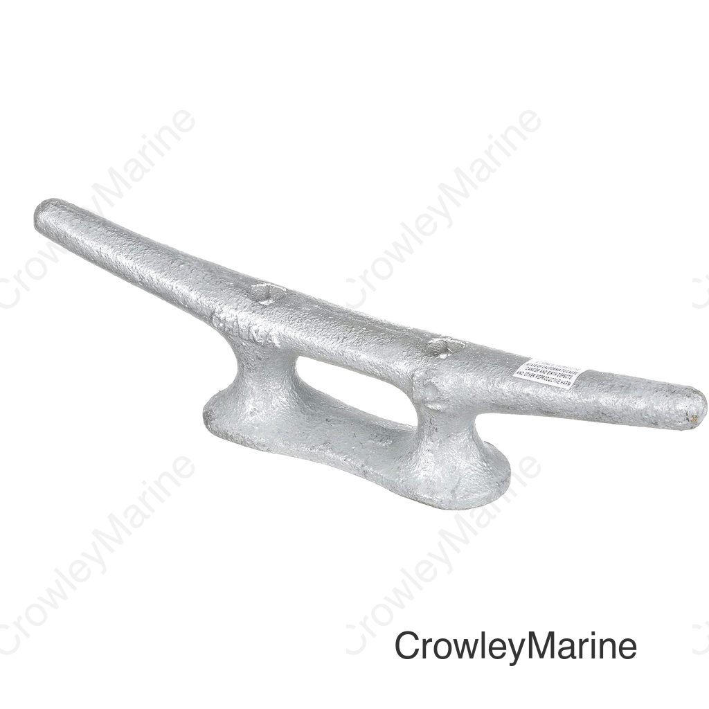 Seachoice Open Base Dock Cleat, Galvanized Gray Iron, 12 In.