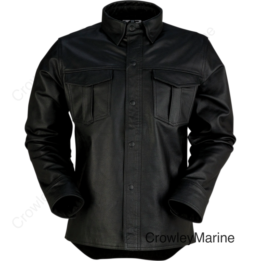 SHIRT LTHR MOTZ BLK 2X