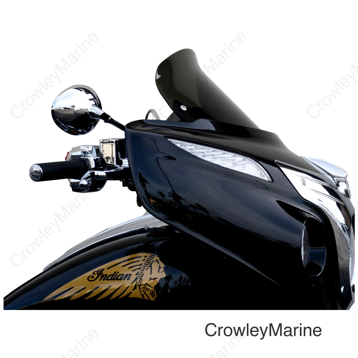 Windshield - Dark Smoke - 12" - Indian