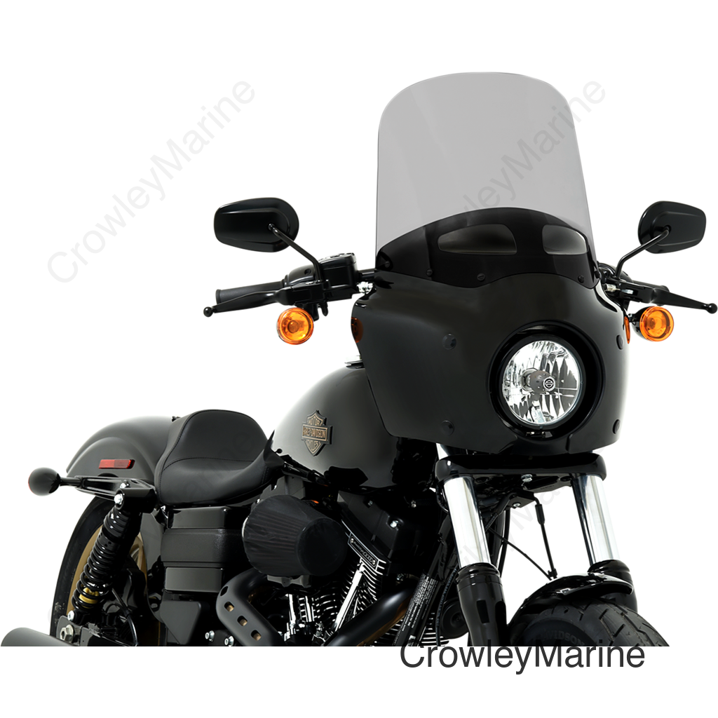 Road Warrior Windshield - Vented - Black Smoke - 15"