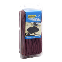 Seachoice Double-Braid Nylon Dock Line w/ Eye Splice, Pre-Shrunk, Heat Stabilized, 3/8 In. X 20 Ft., Burgundy thumbnail-0