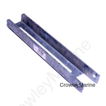 Marine Bunk Bracket, 12 5/8", 11GA Galvanized, Mounts 2" Bunk Boards on Edge, Slotted for Vertical Adjustment (407004)