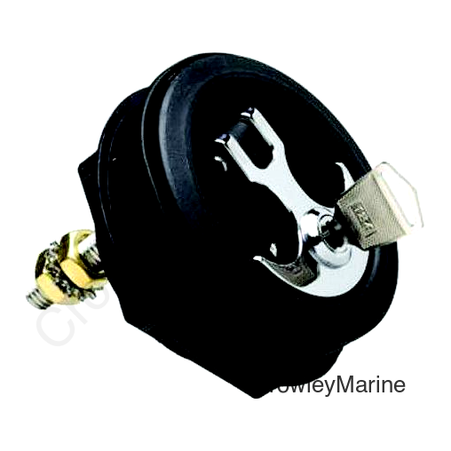 T-H Marine ALC1DP Locking Anchor Handle Latch, Black Body, Chrome Handle