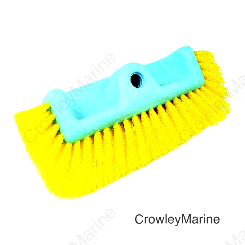 Seachoice 90476 Brush with Side Bristle, Size: 10", Medium (Yellow Poly)