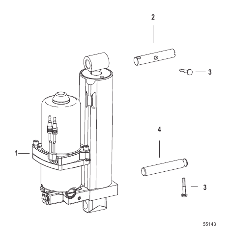 Serial Range Outboard 100 EFI (4-STROKE) - 2B095049 & Up - Power Trim Assembly