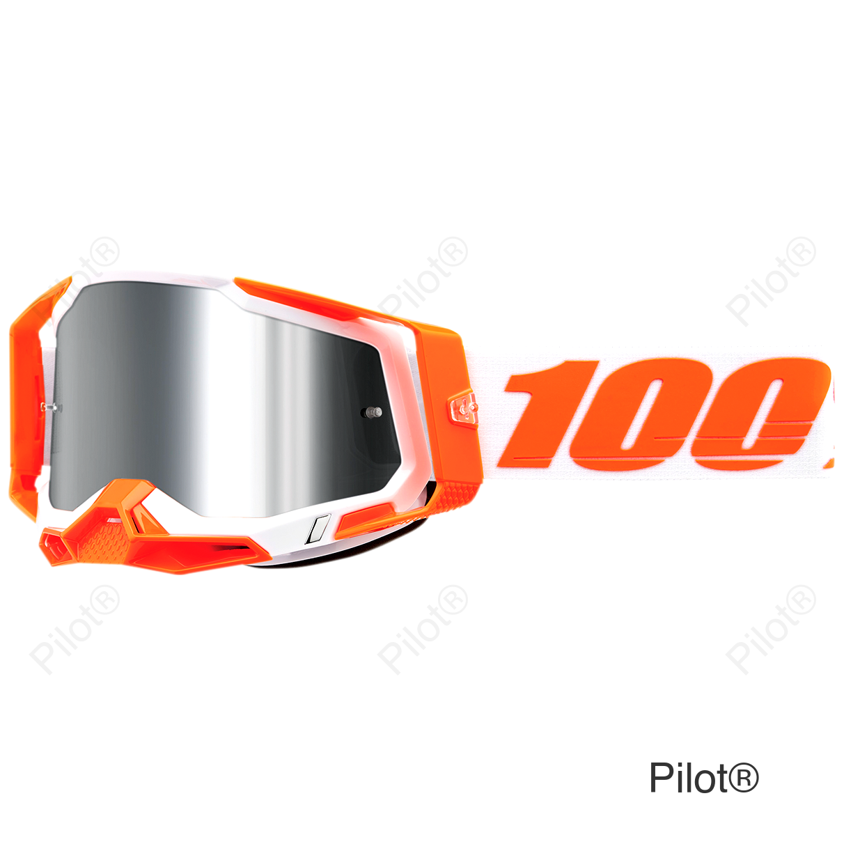 Racecraft 2 Goggles - Orange - Silver Flash Mirror