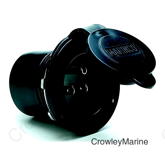 Marinco 15A or 20A 125V Straight Blade Hard Wired Charger Inlet