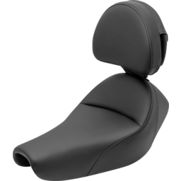 Heels Down Solo Seat - With Backrest - Plain - Black thumbnail-1