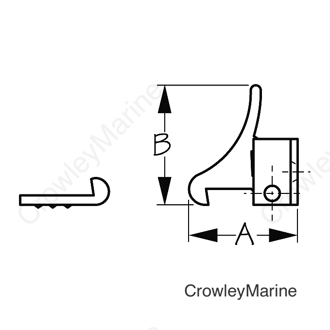 Sea-Dog 2223301 Elbow Catch, Chrome/Brass 1 Pr.