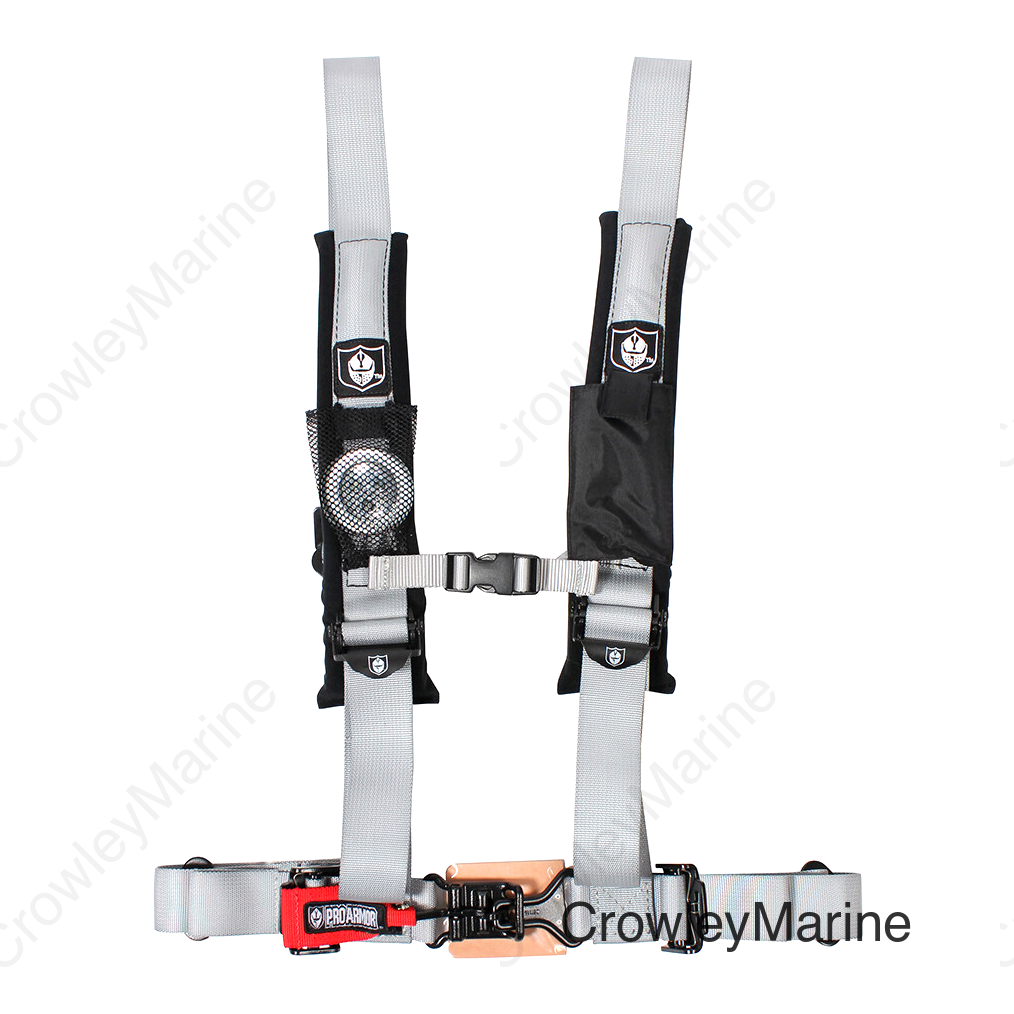 4 PT HARNESS WITH SEWN IN PADS SILVER 2 IN.