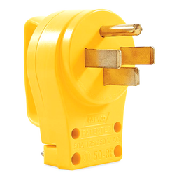 Camco 55252 Yellow PowerGrip Replacement RV Plug with Handle thumbnail-1