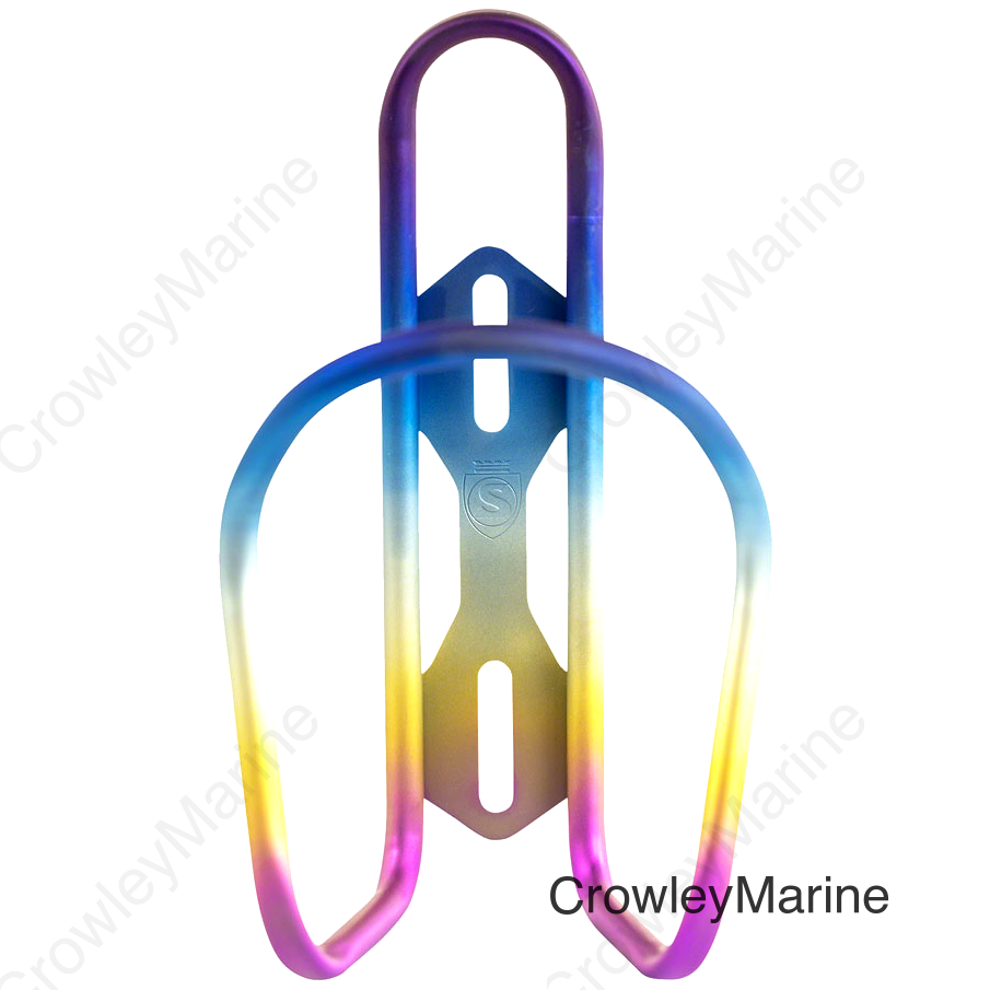 Silca Sicuro Water Bottle Cage - Titanium Rainbow Anodized