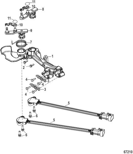 Serial Range Outboard 250R Racing (4-STROKE)(4.6L)(V8) - 1E080500 & Up - Shift System Mechanical