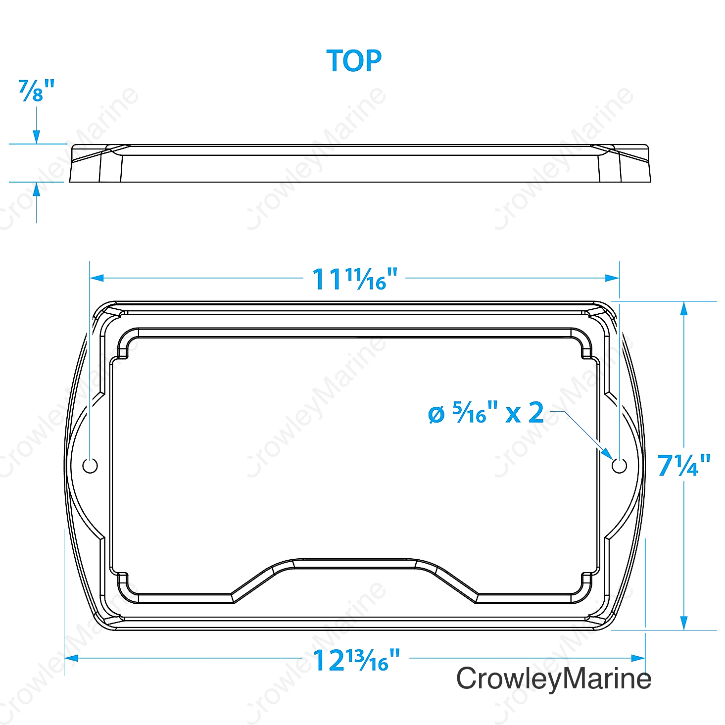 Seachoice USCG-Approved Premium Marine Group 24 Series Hold-Down Battery Tray, Black