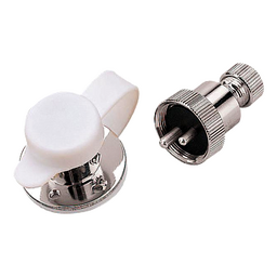 SeaDog 426262 Polarized 3 Amp 2 Pin Electrical Outlet | #6 Fastener | Cast Brass & Chrome Plated thumbnail-0