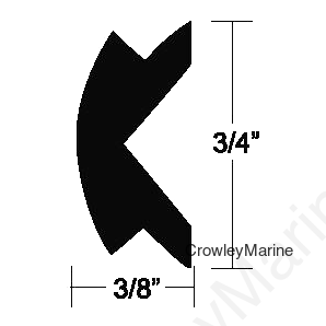 Taco V124155BKA501 Flexible Vinyl Insert, 50' Black
