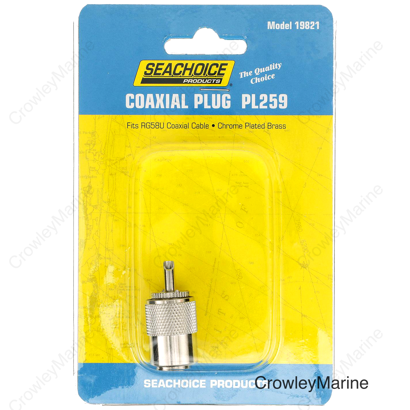 Seachoice PL259 Male Adapter, VHF Cable Antenna Connector