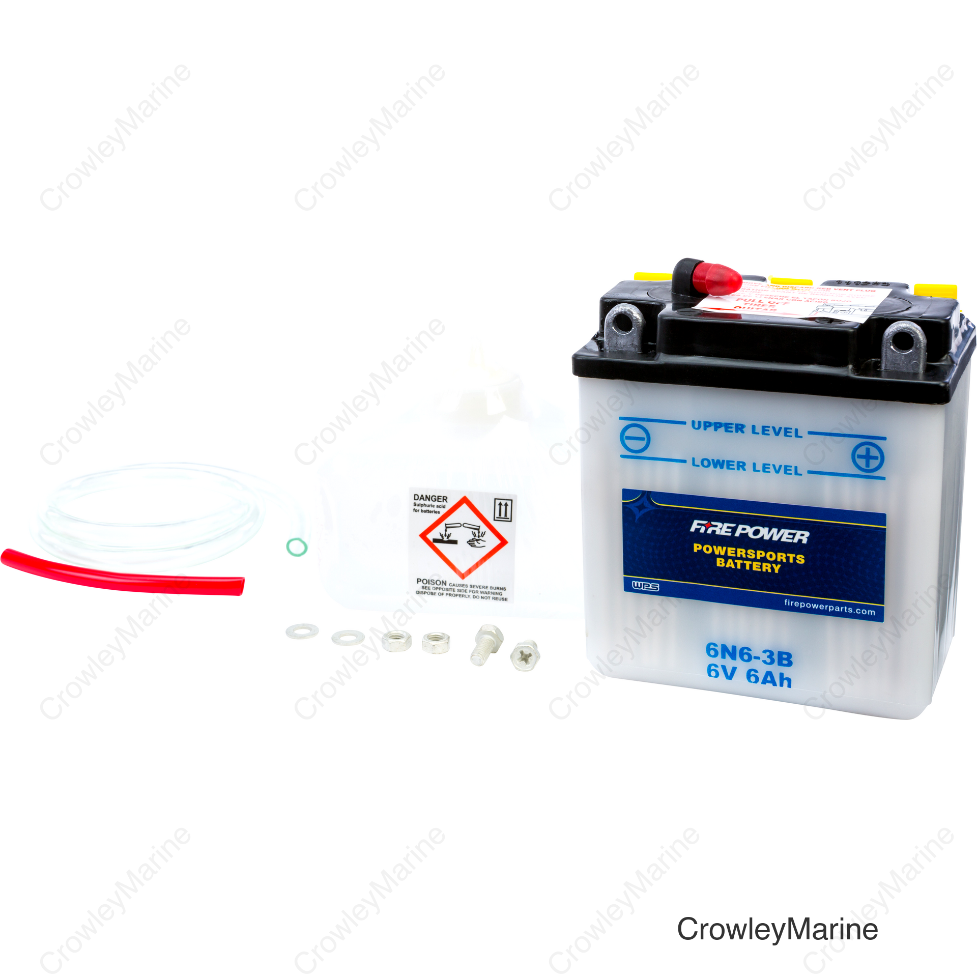 BATTERY W/ACID 6N6-3B 6V