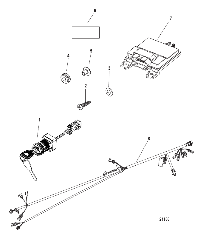Serial Range Accessories SmartCraft - Command Module-DTS - 2002 & Up - Command Module Kit Panel Mount-DTS