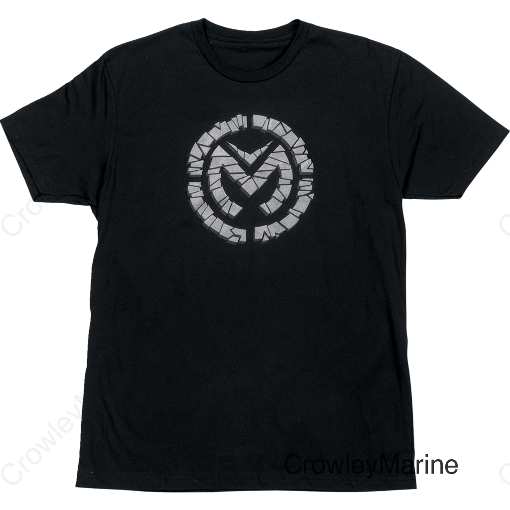 TEE FRACTURED BLK/SIL S