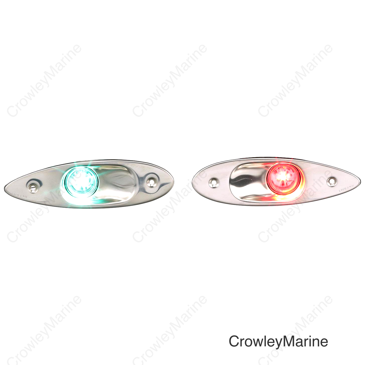 Seachoice Stainless Steel LED Side Light, Boat Navigation, 1 Red Light, 1 Green Light