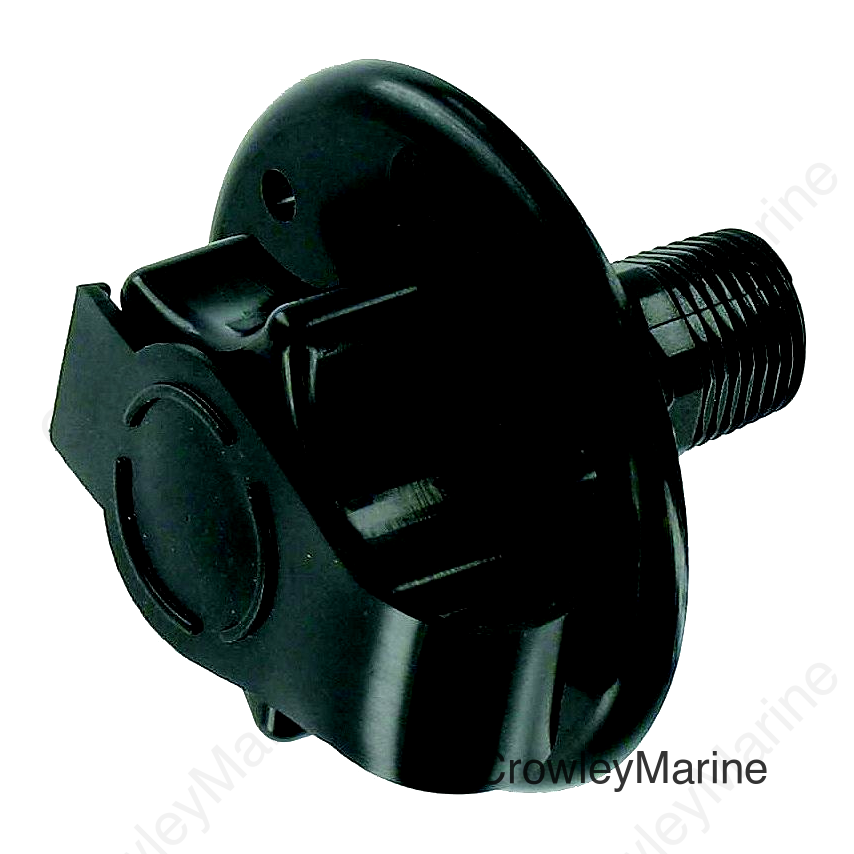 Valterra Flush Mount Water Inlet, Black Plastic