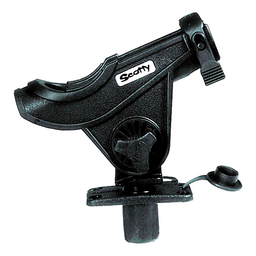 Scotty 281BK Bait Caster/Spinning Rod Holder w/ Flush Mt., Black, 12/case