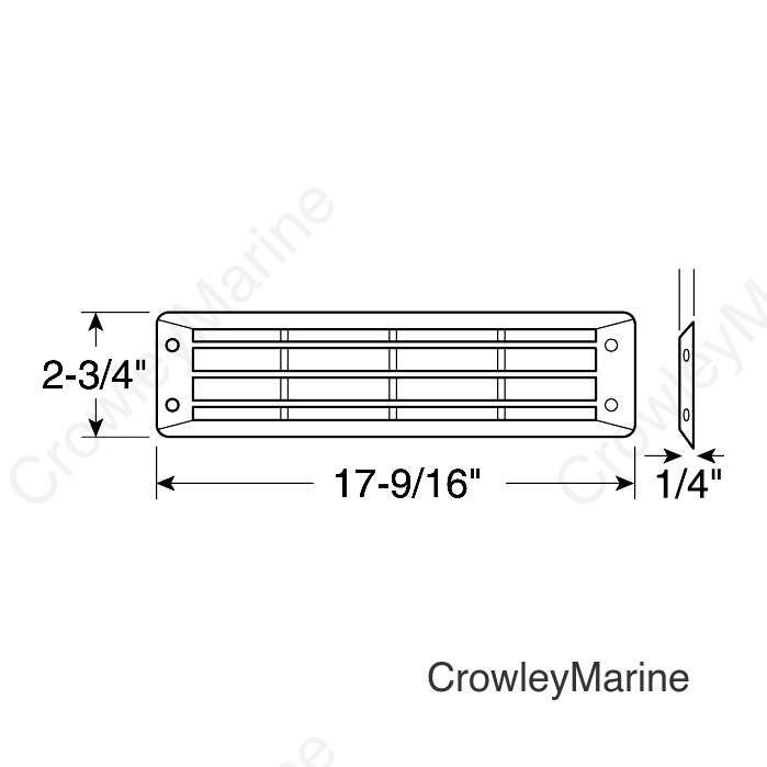 Attwood Louvered Vent Flush Mount-White