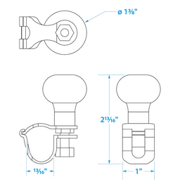 Seachoice Stainless Steel Turning Knob, Fits Destroyer Wheels, Includes Installation Tool thumbnail-6