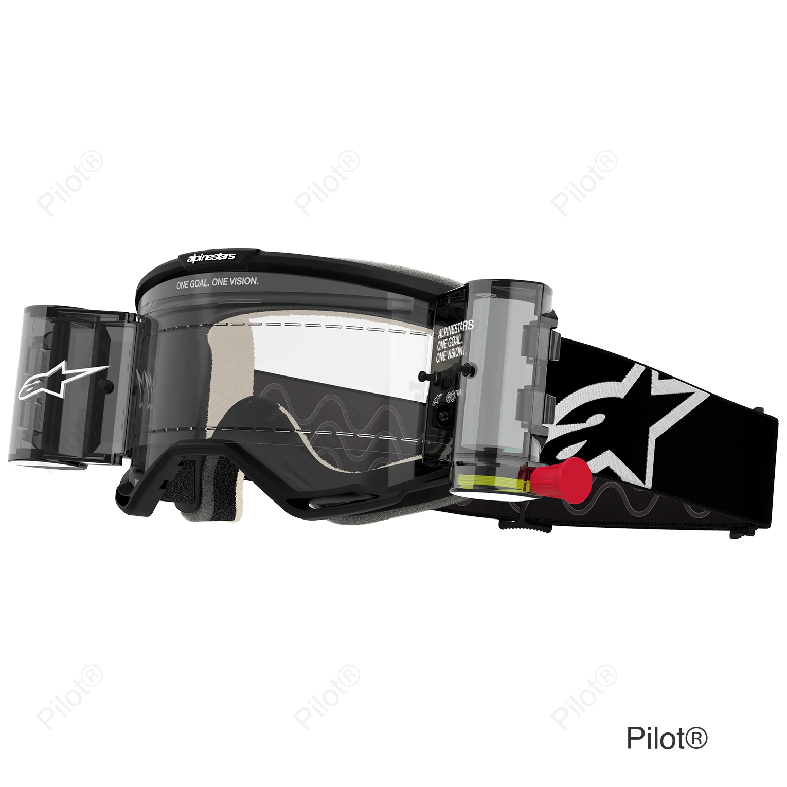 Vision 5 Roll-Off Goggle - Corp - Black - Clear