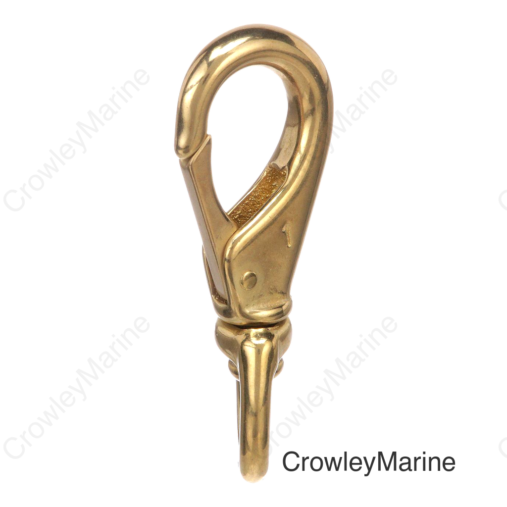 Seachoice Swivel Eye Snap, Cast Brass, Size #3, 4-1/2 In. Long, 3/4 In. ID Eye