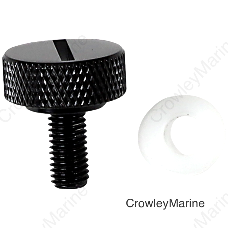 SEAT KNOB BLK SLOT 1/4-28