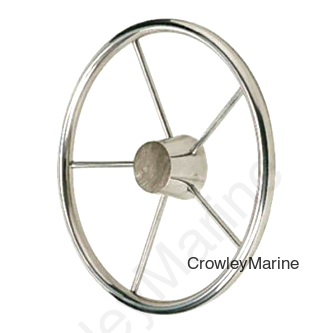 SS 6-Spoke Wheel w/ Black Plastic Cap