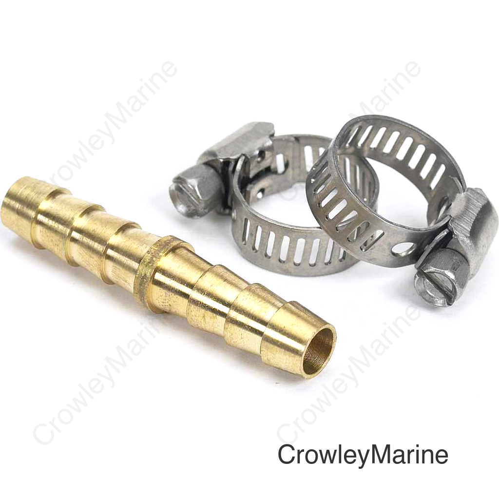 HOSE MENDER 1/4  BRS SS CLAMP
