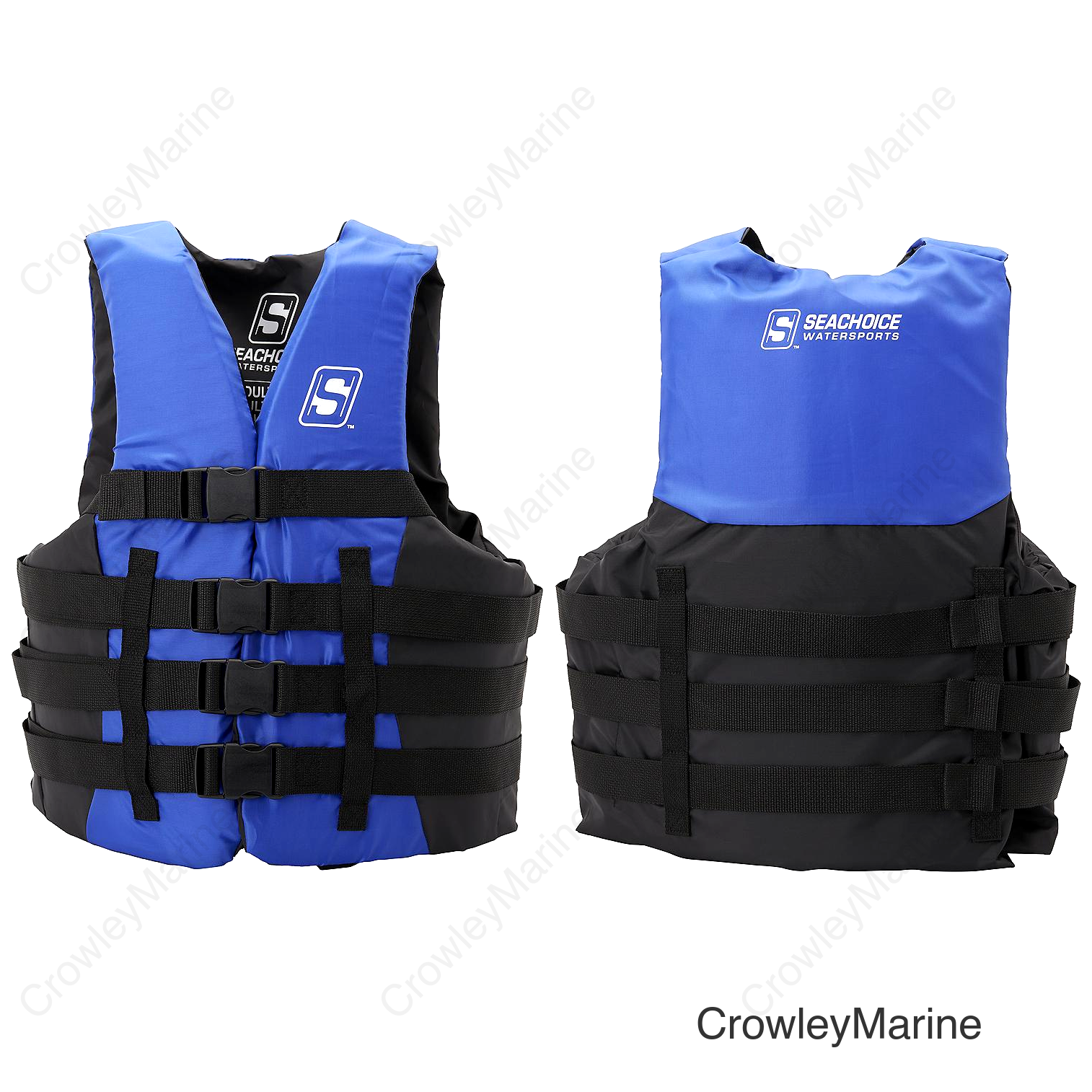 Seachoice Type III Ski Vest, 4 Belt , L/XL , Blue - USCG/TC Approved