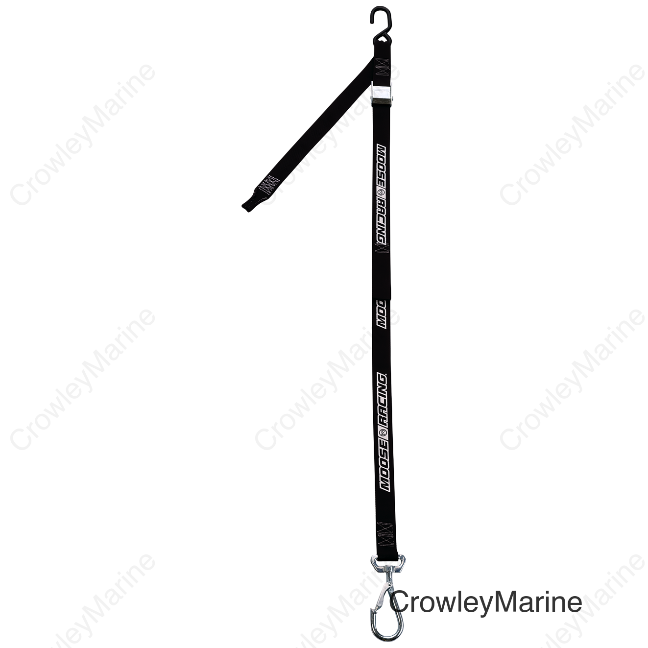 TIEDOWN 1-1/2" W/ SWIVEL HOOK BLK MOOSE