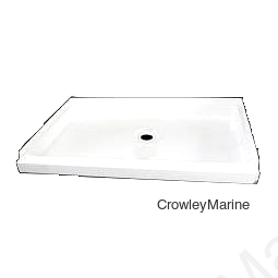 Specialty Recreation SP2432WC Center Drain Shower Base, 24" x 32", White