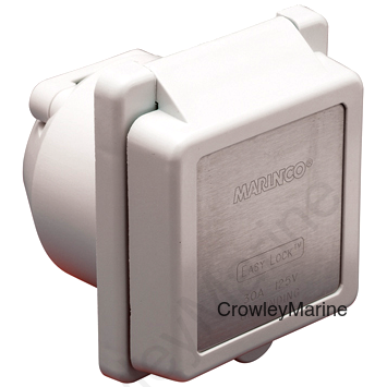 POWER INLET WHITE 30A 125V