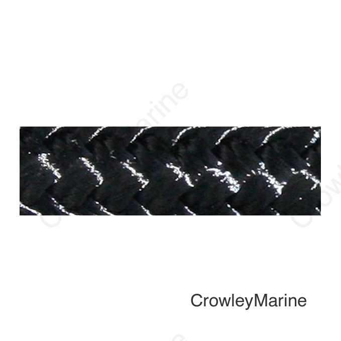 Sea Dog 302112025BK1 Premium Double Braided Nylon Dock Line, 1/2" x 25'