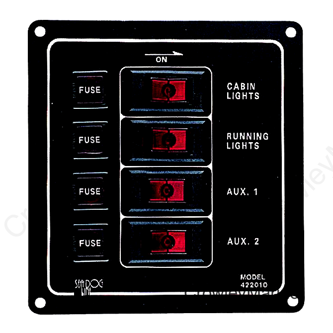 4 Switch Illiminated Switch Panel, Vertical