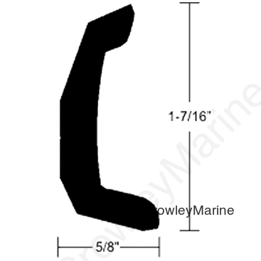 20'L x 1-1/2"H x 5/8"W, Arctic White