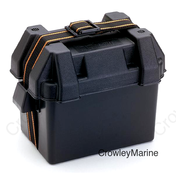 Attwood 90821 Standard Battery Box, Black, Vented - Fits Group 16