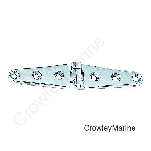 6" Strap Hinges Chrome Plated Brass, Pr.